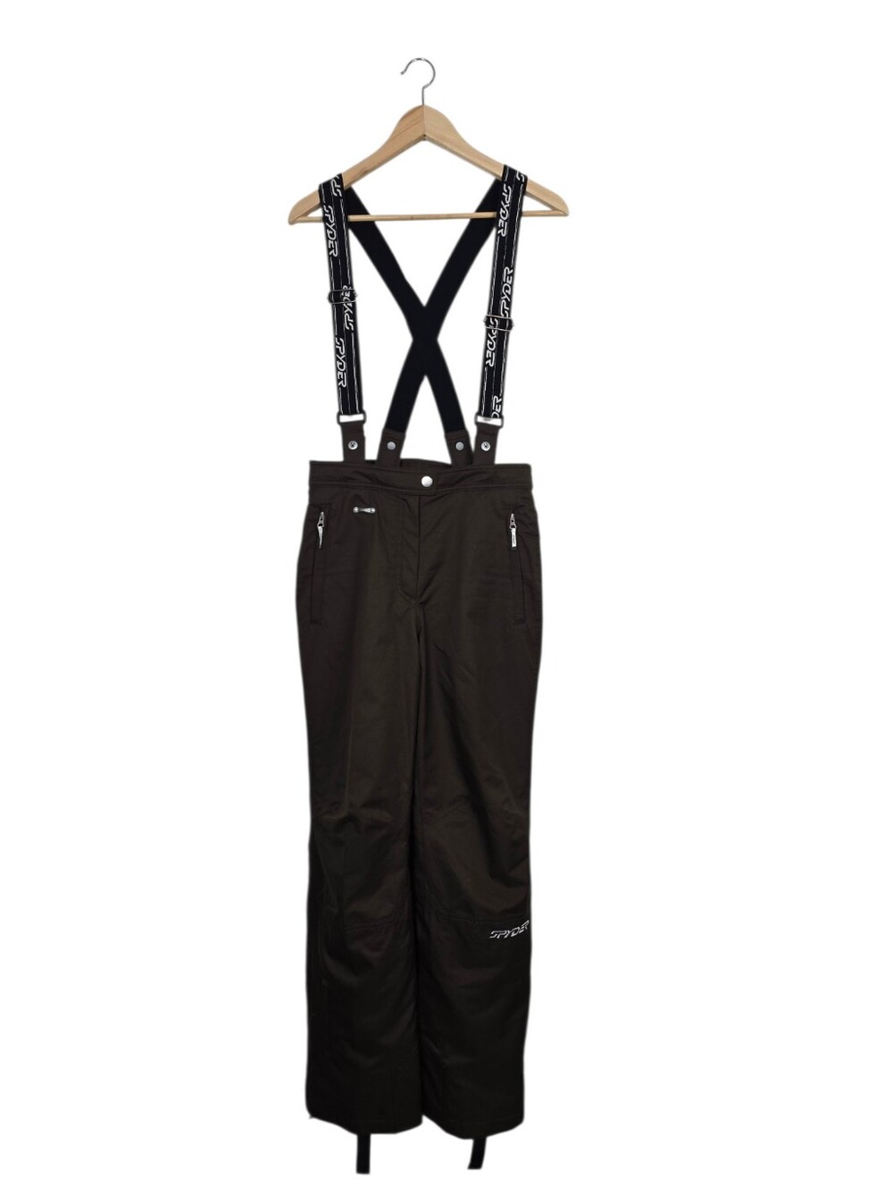 Spyder XTL Insulated Ski Pants With Removable Suspenders Brown Women's 6